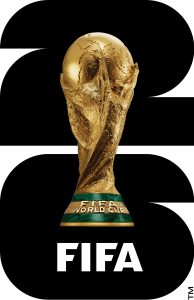FIFA World Cup 2026 official logo featuring the World Cup Trophy and number 26