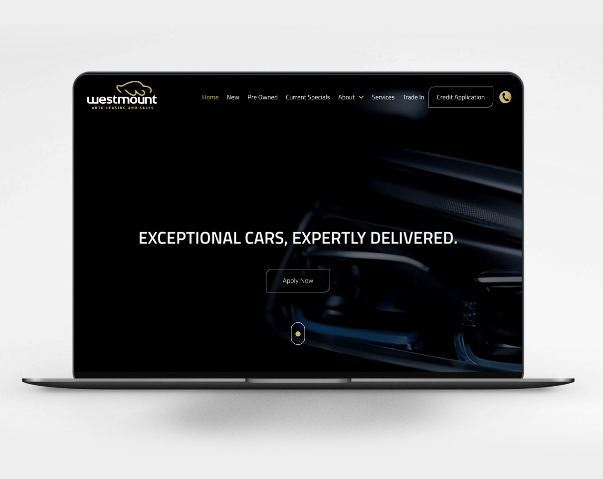 Westmount Auto Leasing and Sales website design by DigiHexagon